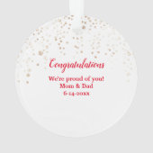 レッドグラッドキャップ&ローレルディスタレーションオーナメント オーナメント (裏面)