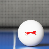レッドグラフィックアートチーター 卓球ボール (ネット)