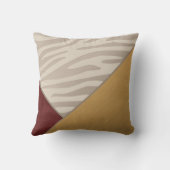 レッドグラフィックスエードブラシ金ゴールドプリントトゥーペゼブラ クッション (裏面)