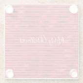 レッドグラム金ゴールドストライプ ガラスコースター (裏面)