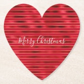 レッドグラム金ゴールドストライプ ペーパーコースター (正面)