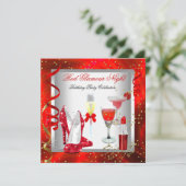 レッドグラモールナイトカクテルシャンパンパーティー 招待状 (スタンド正面)