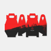 レッドグランジブラックバー（ユダヤ教の）バル・ミツバーパーソナライズされた フェイバーボックス (折り畳みなし)