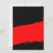 レッドグランジブラックバー(ユダヤ教の)バル・ミツバー招待状 招待状 (裏面)