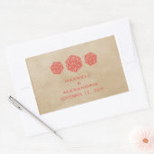 レッドグランジD20サイコロゲーマー結婚式用シール 長方形シール (封筒)