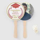 レッドグラードキャップ卒業写真ハンドファン ハンドファン (正面&裏面)