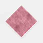 レッドグリジーグリッターハート スタンダードランチョンナプキン (角)