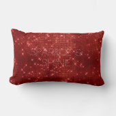 レッドグリジーシックなグラムスパークル ランバークッション (正面)