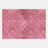 レッドグリッジグリッターハート ラッピングペーパーシート (正面3)