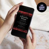 レッドグリッターお気に入りのズブラックガレンティーヌパーティー 招待状