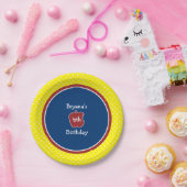 レッドグリッターアップルプリンセス誕生日パーティープレート ペーパープレート (パーティー)