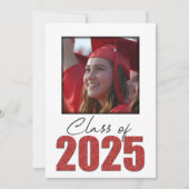 レッドグリッタークラス2025フォトオープンハウス 招待状 (正面)