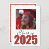 レッドグリッタークラス2025フォトオープンハウス 招待状 (正面/裏面)