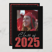 レッドグリッタークラス2025フォトオープンハウス 招待状 (正面/裏面)