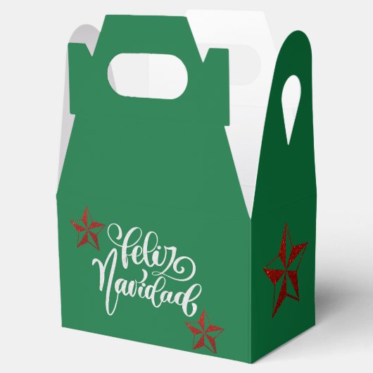 レッドグリッタークリスマススター フェイバーボックス (オープン)