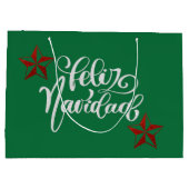 レッドグリッタークリスマススター ラージペーパーバッグ (裏面)