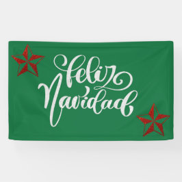 レッドグリッタークリスマススター 横断幕