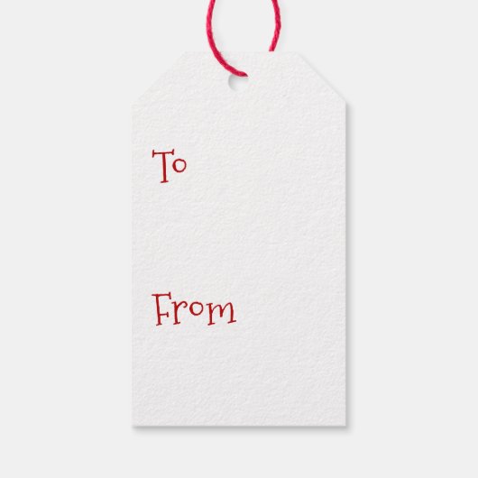 レッドグリッタークリスマス ギフトタグ (裏面)