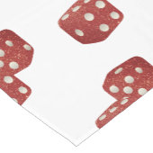 レッドグリッターサイコロカジノテーマ ショートテーブルランナー (コーナー)