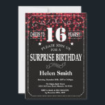 レッドグリッターサプライズ16th誕生日招待状 招待状<br><div class="desc">レッドグリッターサプライズ16th誕生日招待状。白タイポグラフィ。黒と白の黒板の背景子供の誕生日。男性または女性誕生日。キッズボーイまたはガールレディ10代のティーンエイジ招待状。13日15日18日20日21日30日50日70日80日90日100日。任意の年齢さらにカスタマイクリックズを行う場合はカスタマイズ、「IT」ボタンをクリックし、このテンプレートを変更するために当社のデザインツールを使用する。</div>