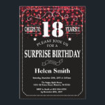 レッドグリッターサプライズ18th誕生日招待状 招待状<br><div class="desc">レッドグリッターサプライズ18誕生日招待状。ホワイトタイポグラフィ。黒と白の黒板の背景大人の誕生日。男女誕生日10代の少年女性のデイ招待状第13回第15回第16回第18回第20回第21回第30回第40回第60回第70回第80回第90回第100回。年齢に関係なく。さらにカスタマイズするには、「クリックカスタマイズit」ボタンをクリックし、デザインツールを使用してこのテンプレートを変更してください。</div>