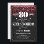 レッドグリッターサプライズ80th誕生日招待状 招待状<br><div class="desc">レッドグリッターサプライズ80誕生日招待状。ホワイトタイポグラフィ。黒と白の黒板の背景大人の誕生日。男女誕生日10代の少年女性のデイ招待状第13回第15回第16回第18回第20回第21回第30回第40回第60回第70回第80回第90回第100回。年齢に関係なく。さらにカスタマイズするには、「クリックカスタマイズit」ボタンをクリックし、デザインツールを使用してこのテンプレートを変更してください。</div>