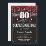 レッドグリッターサプライズ80th誕生日招待状 招待状<br><div class="desc">レッドグリッターサプライズ80誕生日招待状。ホワイトタイポグラフィ。黒と白の黒板の背景大人の誕生日。男女誕生日10代の少年女性のデイ招待状第13回第15回第16回第18回第20回第21回第30回第40回第60回第70回第80回第90回第100回。年齢に関係なく。さらにカスタマイズするには、「クリックカスタマイズit」ボタンをクリックし、デザインツールを使用してこのテンプレートを変更してください。</div>