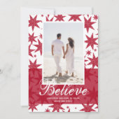 レッドグリッタースターズクリスマスフォト シーズンカード (正面)