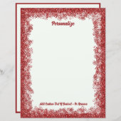 レッドグリッタースパークルグラムパーソナライズされた (正面/裏面)