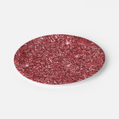 レッドグリッタースパークル ペーパープレート (アングル)