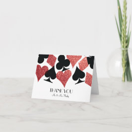 レッドグリッターデスティニー結婚ラスベガス感謝していズヨ サンキューカード