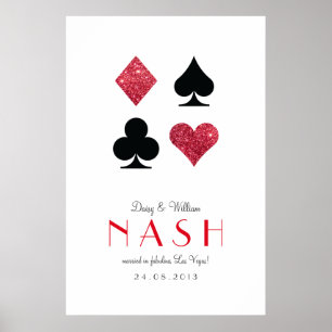 レッドグリッターデスティニー結婚ラスベガス記念日 ポスター