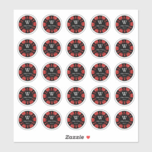 レッドグリッタートランプのポーカーチップカジノウェディングパーティー3cm シール