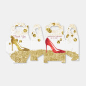 レッドグリッターハイヒールエレガントな結婚式用特典ボックス フェイバーボックス (折り畳みなし)