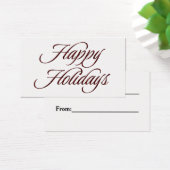 レッドグリッターハッピーホリデーズギフトラベル (デスク)