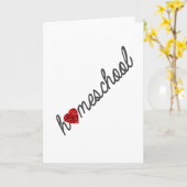 レッドグリッターハートホームスクールグリーティングカード カード (黄色い花)