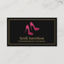 レッドグリッターヒールブティック、ポストマークセラーブラック