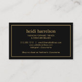 レッドグリッターヒールブティック、ポストマークセラーブラック 名刺 (裏面)