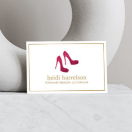 レッドグリッターヒールブティックPoshmark Seller 名刺