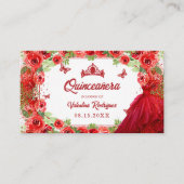 レッドグリッターフローラスパークルキンセアニェラ エンクロージャーカード (正面)