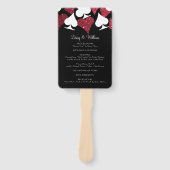 レッドグリッターベガス結婚式 プログラムファン ハンドファン (正面)