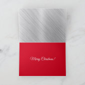 レッドグリッターホースクリスマスカード シーズンカード (内部)