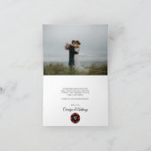 レッドグリッターモノグラムトランプのポーカーチップカ結婚ジノ サンキューカード (内部)