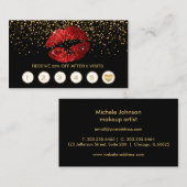 レッドグリッターリップスロイヤリティカードオンブラック ロイヤリティカード (正面/裏面)