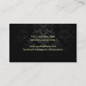 レッドグリッターリップレオパードダマスクメイクアップアーティスト 名刺 (裏面)