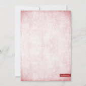 レッドグリッタールックバチェロレッテ招待状 招待状 (裏面)