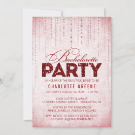 レッドグリッタールックバチェロレッテ招待状 招待状