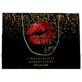 レッドグリッター口紅 – ありがとう ラージペーパーバッグ (裏面)