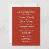 レッドグリッター結婚式招待状 招待状 (正面)