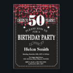 レッドグリッター50番目の誕生日招待状 招待状<br><div class="desc">赤グリッター50番目の誕生日招待状。白タイポグラフィ。黒と白の黒板の背景大人誕生日。男性または女性誕生日。キッズボーイまたはガールレディ10代のティーンエイジ招待状。13日15日18日20日21日30日50日70日80日90日100日。任意の年齢さらにカスタマイクリックズを行う場合はカスタマイズ、「IT」ボタンをクリックし、このテンプレートを変更するために当社のデザインツールを使用する。</div>